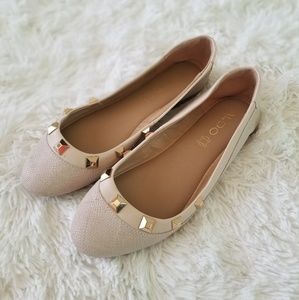 Aldo Gold Studded Flats